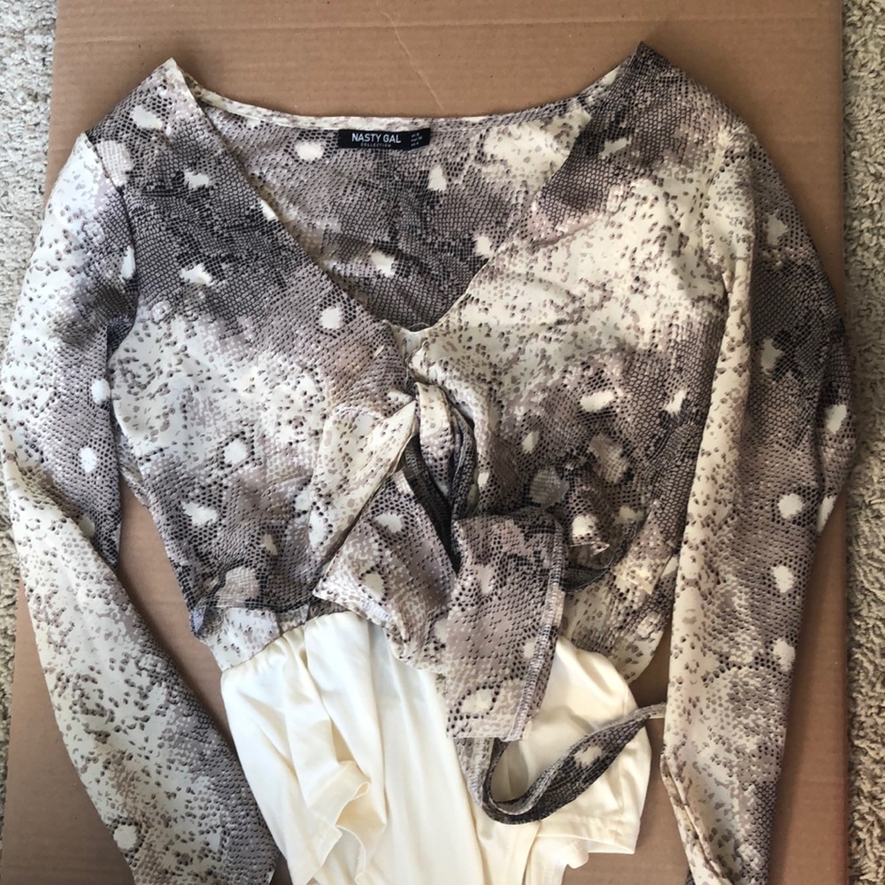 Nasty Gal snakeskin bodysuit